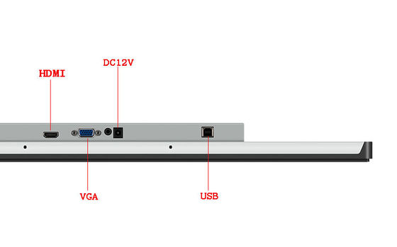 내장 21.5 인치 얇은 평면 LCD 모니터 Dvi VGA 용량 PCAP 터치 모니터