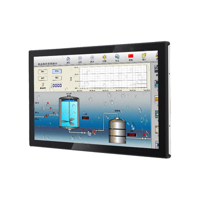 내장 21.5 인치 얇은 평면 LCD 모니터 Dvi VGA 용량 PCAP 터치 모니터