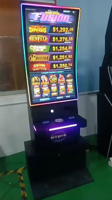 곡선 PCPA 터치 슬롯 머신 베이스 캐비닛 스킬 게임 터치 모니터 금속 43 인치